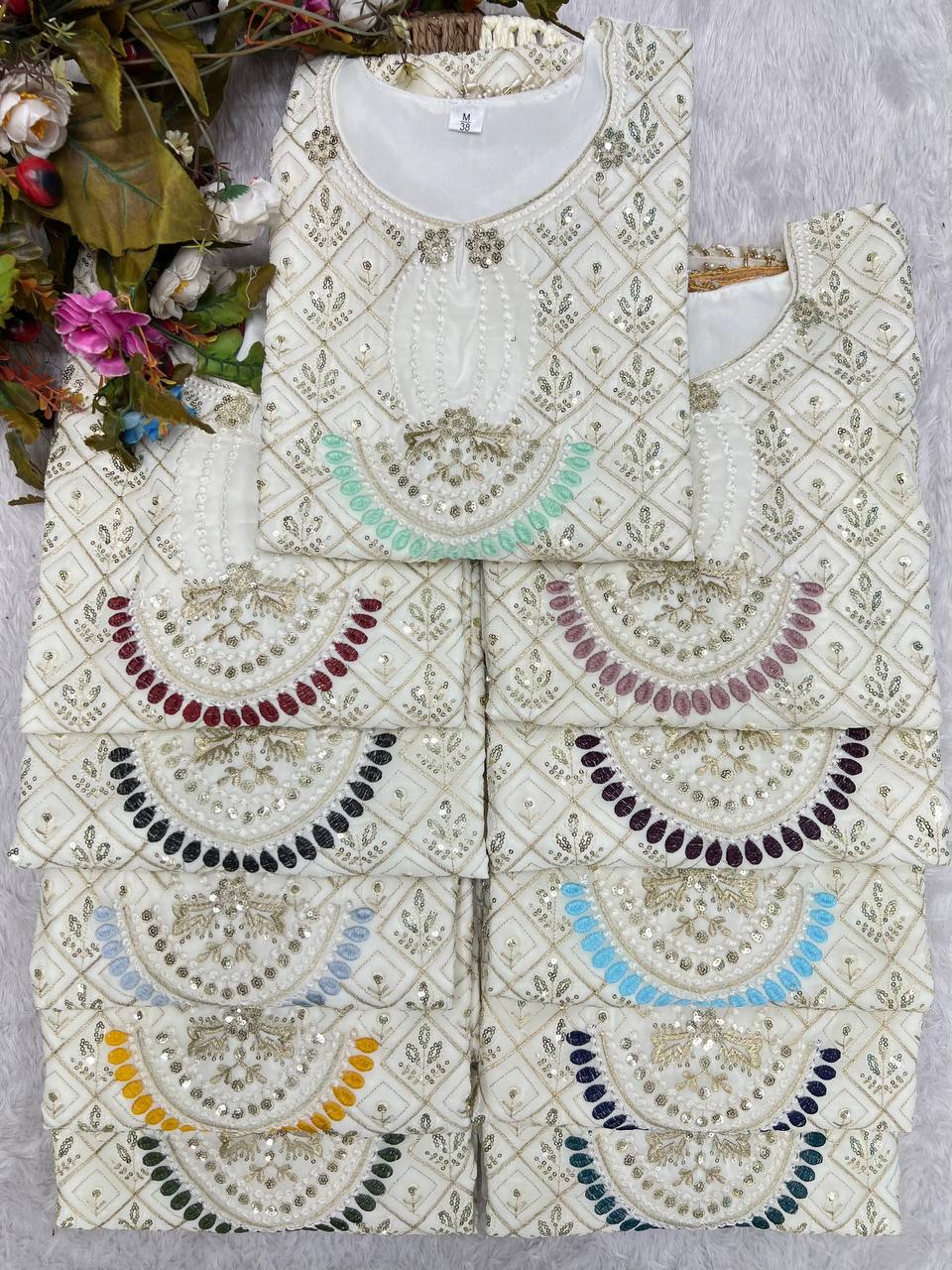 Sequence Work Salwar Suit With Dupatta Set