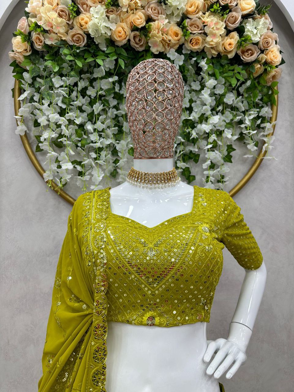 Latest Green Lehenga Choli For Wedding Wear