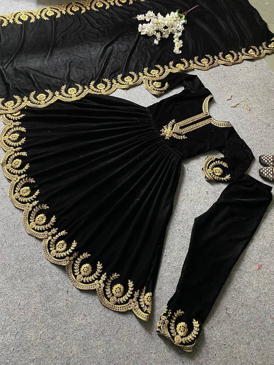 Blackvelvet Designer Party Wear Winter Collection Look Gowns Dupatta Set Read to wear