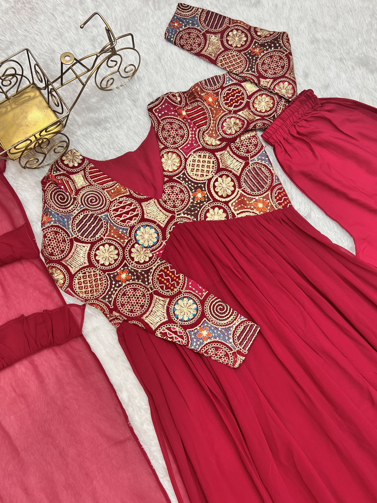 Ville Fashion Women Long Kurta Dupatta Set
