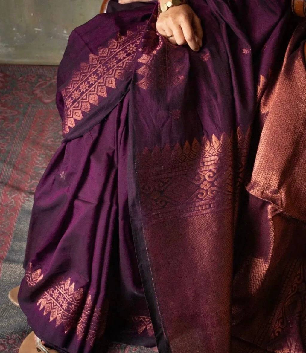 Reach Pallu Jacquard Saree For Women
