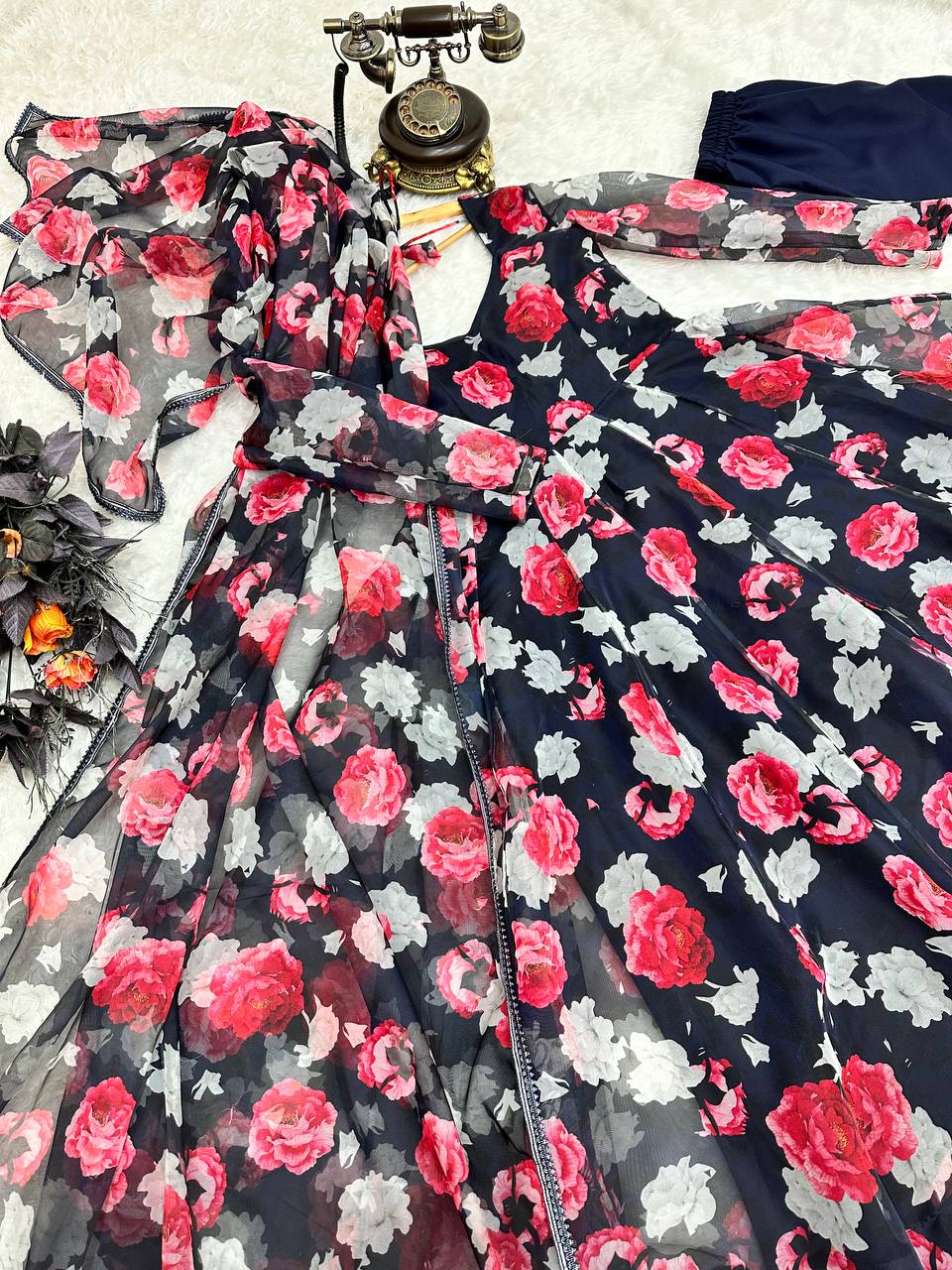 Best Quality Anarkali Gown dupatta Pent Set