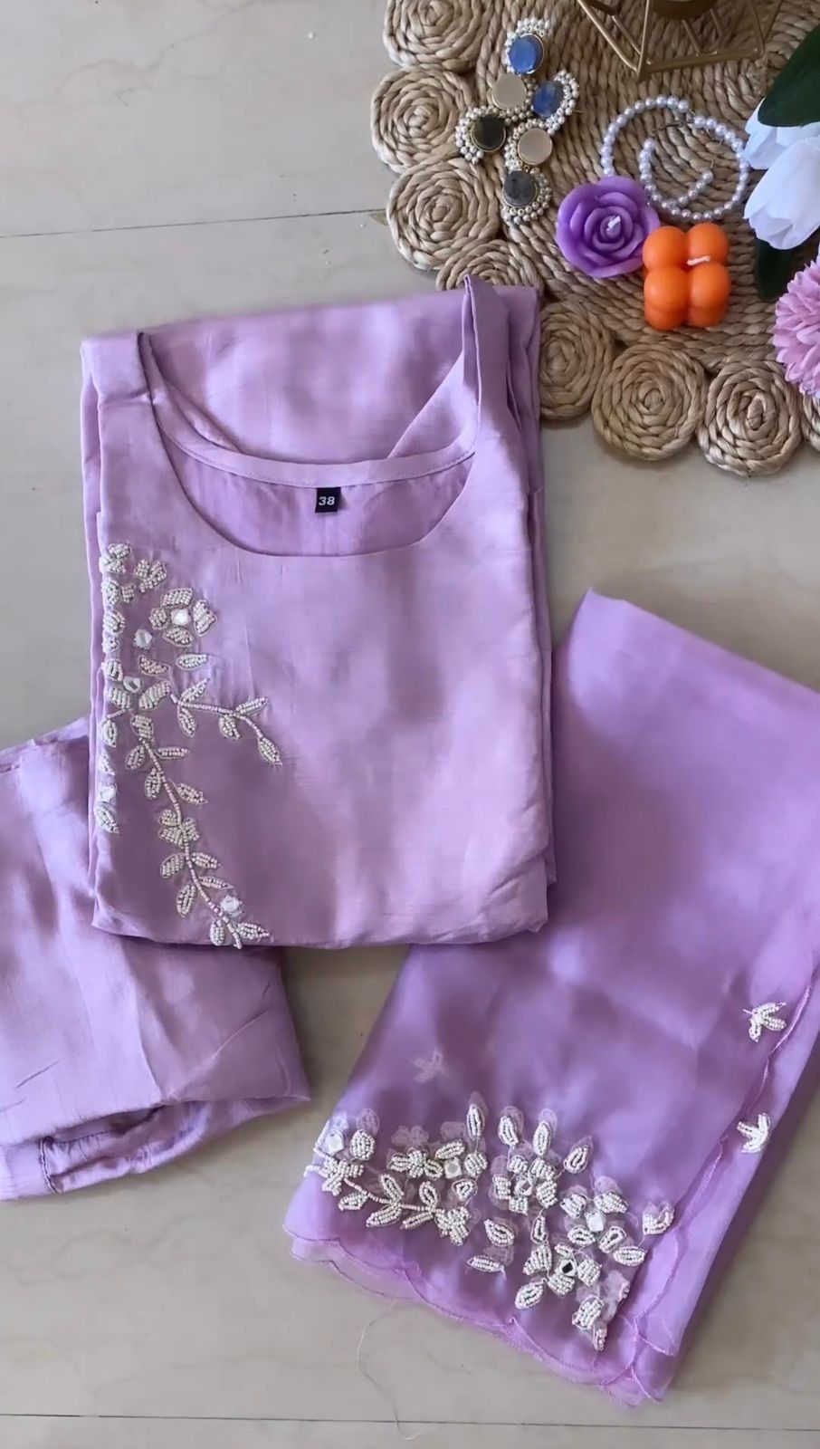 Purple color Rayon Salwar suit with dupatta set