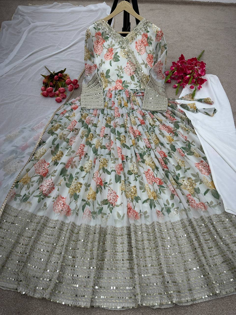 Party wear Stitched Printed gown for women