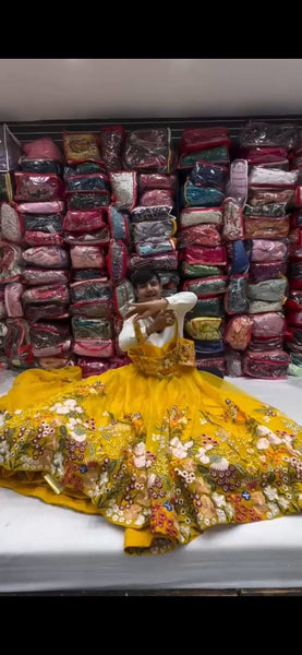 Elegant Tabby Silk Embroidered Work Wedding Wear Lehenga Choli