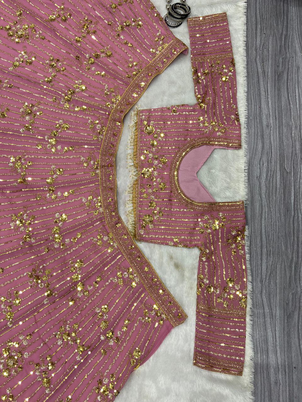 Latest Georgette Embroidery Thread Lehenga Choli