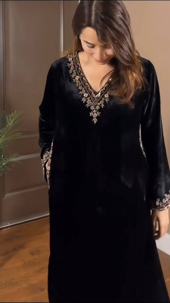Premium Viscose Velvet Co-Ord Set