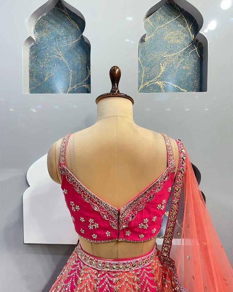Exquisite Fox Georgette Lehenga Choli with Real Mirror Coding Work