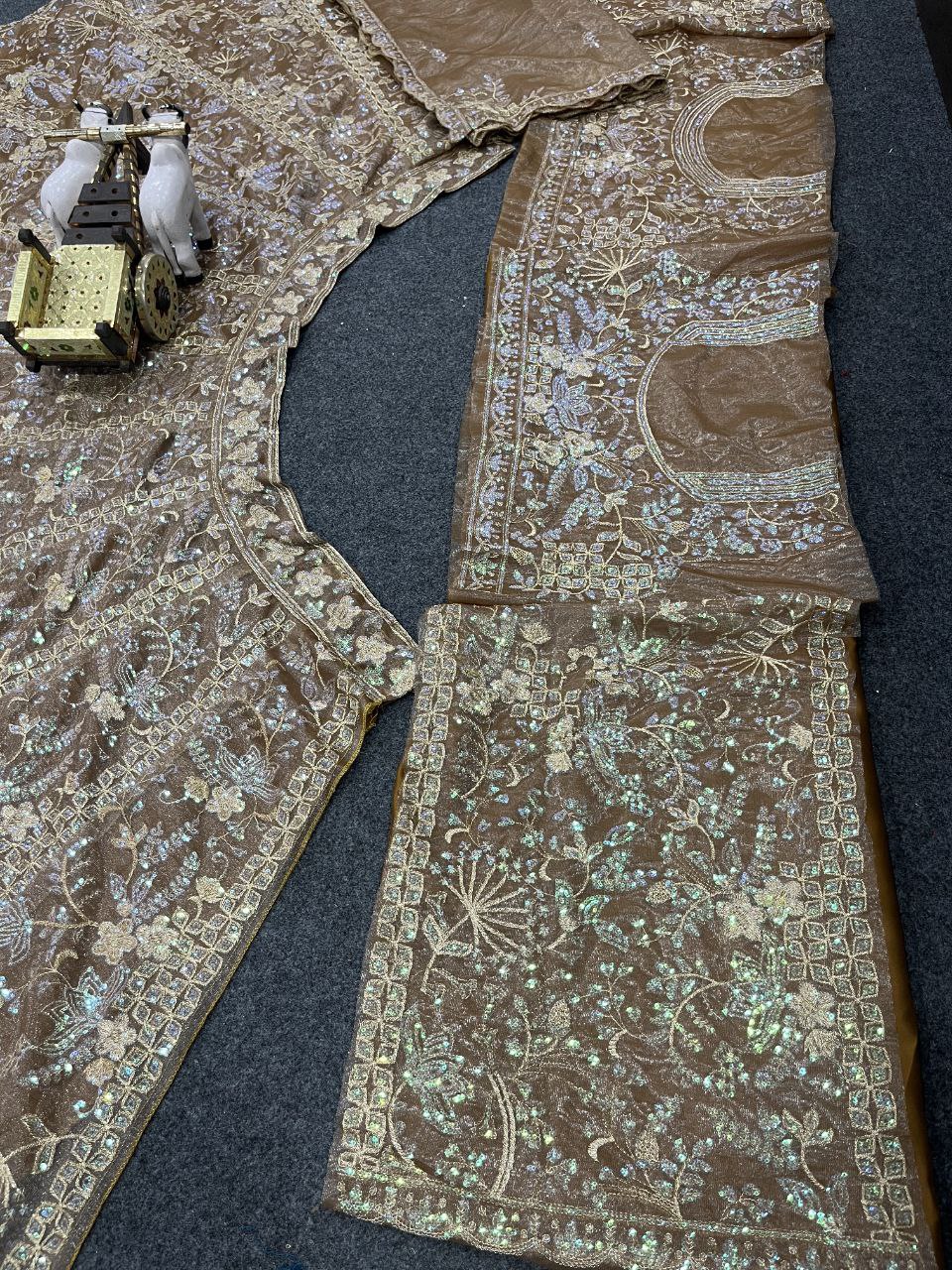 Ville Fashion Brown Lehenga Choli For Women