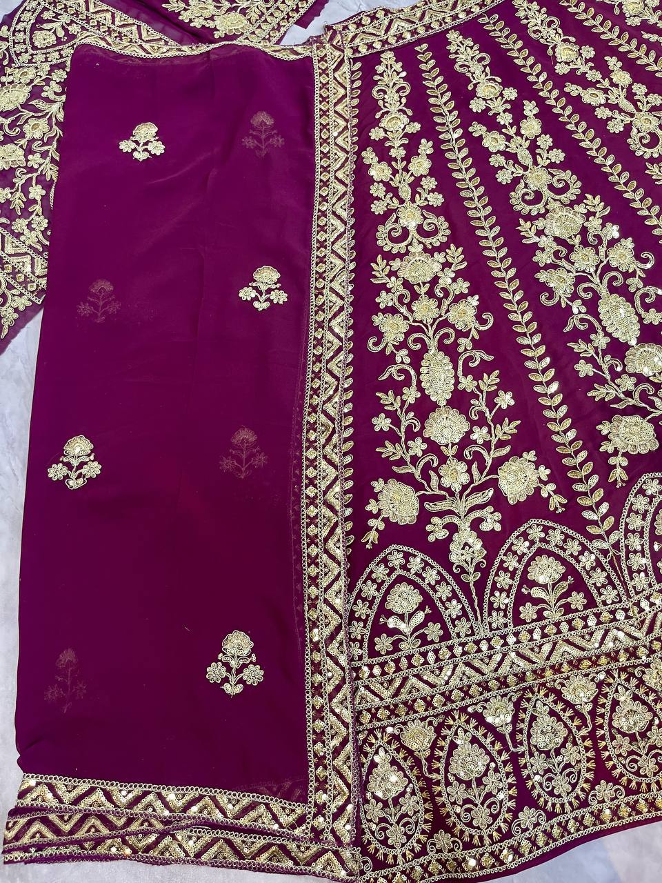 Premium Faux Georgette Lehenga Choli set