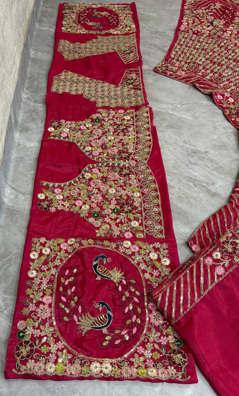 Twinkle Silk Coding Sequins Embroidered Lehenga Choli Set