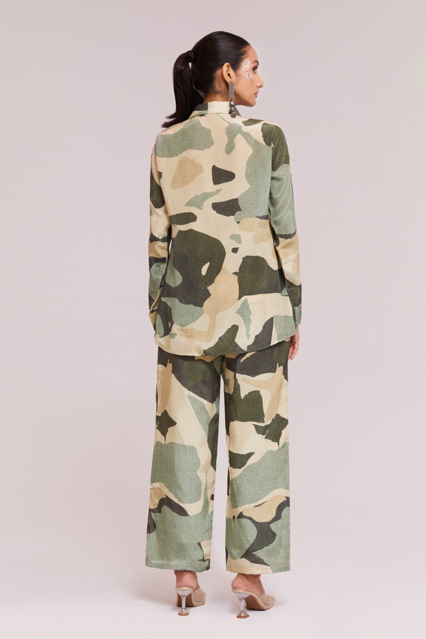 Multi Color Crape Printed Co-Ord Set