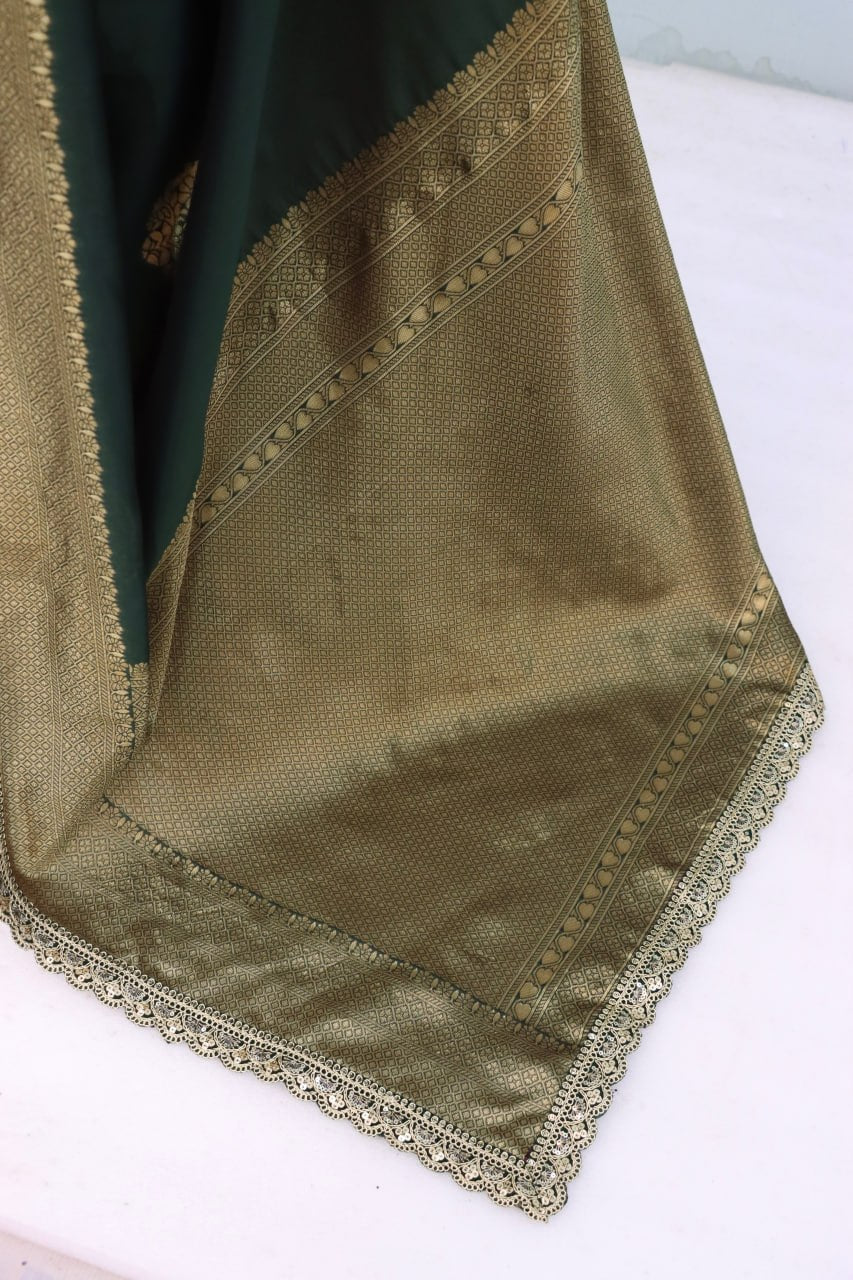 Banarasi Silk Saree With SIlk Blouse Piece For Women