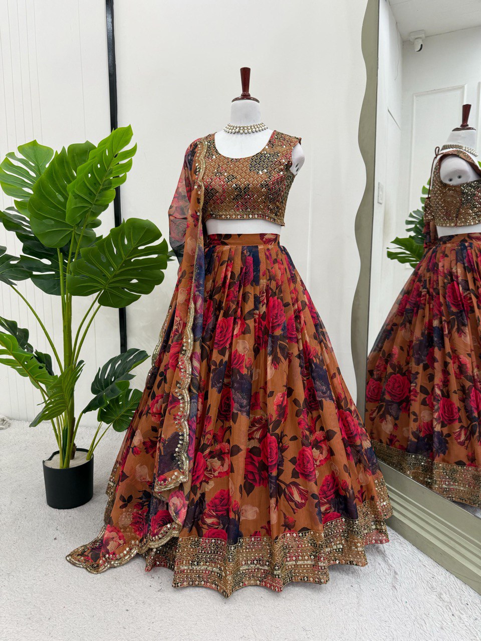 Letest Organza Full Stitched With Sequnce Work Lehenga Choli