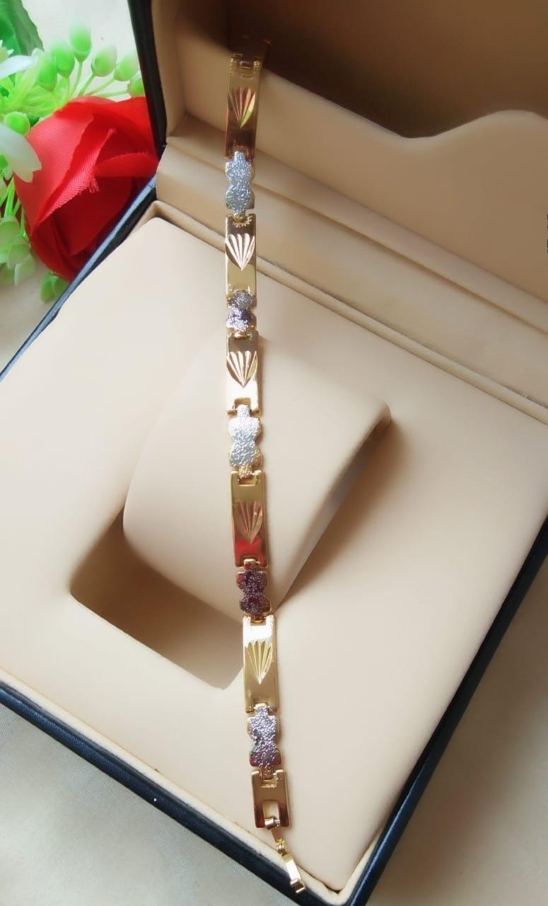 Smashing Silver & Golden Artificial Bracelet
