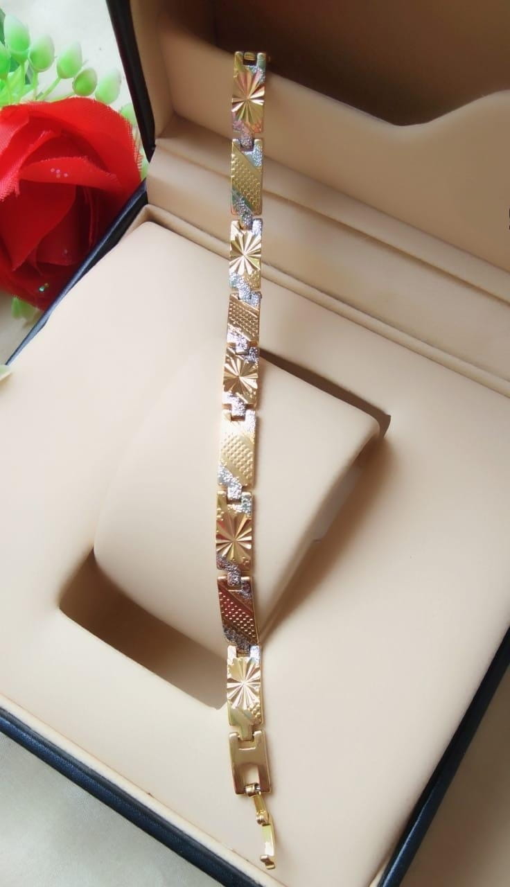 Amazing Silver & Golden Imitation Bracelet