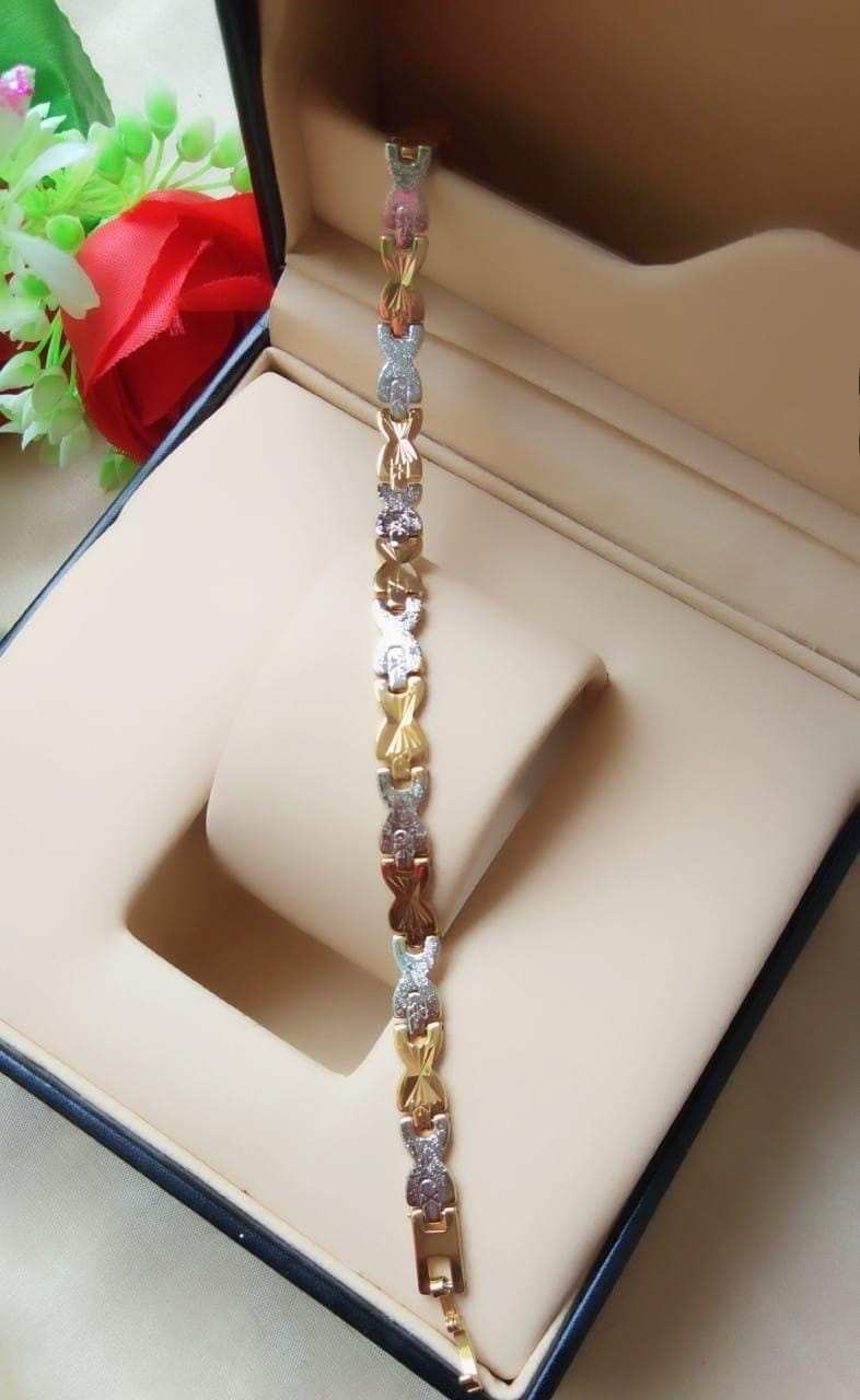 Astonishing Silver & Golden Imitation Bracelet