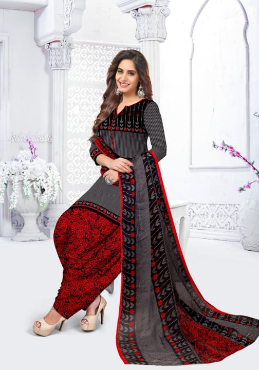 Opulent Grey Color Leyon Printed Designer Party Wear Salwar Suit