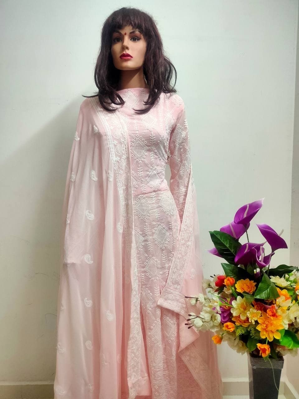 Wondrous Peach Color Occasion Wear Georgette Embroidered Work Salwar Suit