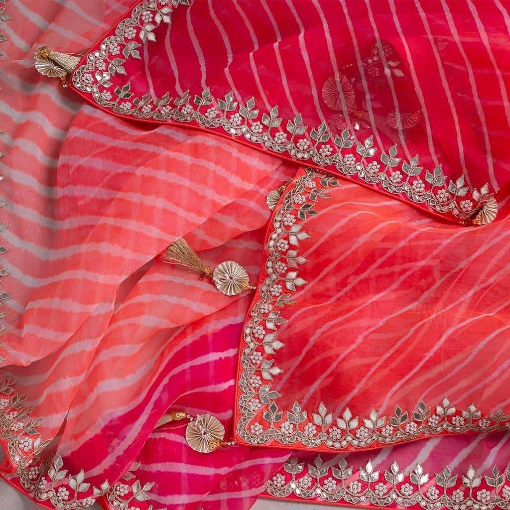 Captivation Pink Color Digital Printed Georgette Sequence Work Saree Blouse