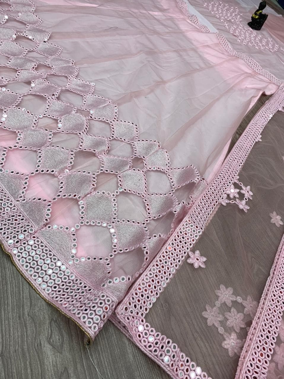 Captivation Pink Color Net Silk Sequence Work Festive Wear Lehenga Choli
