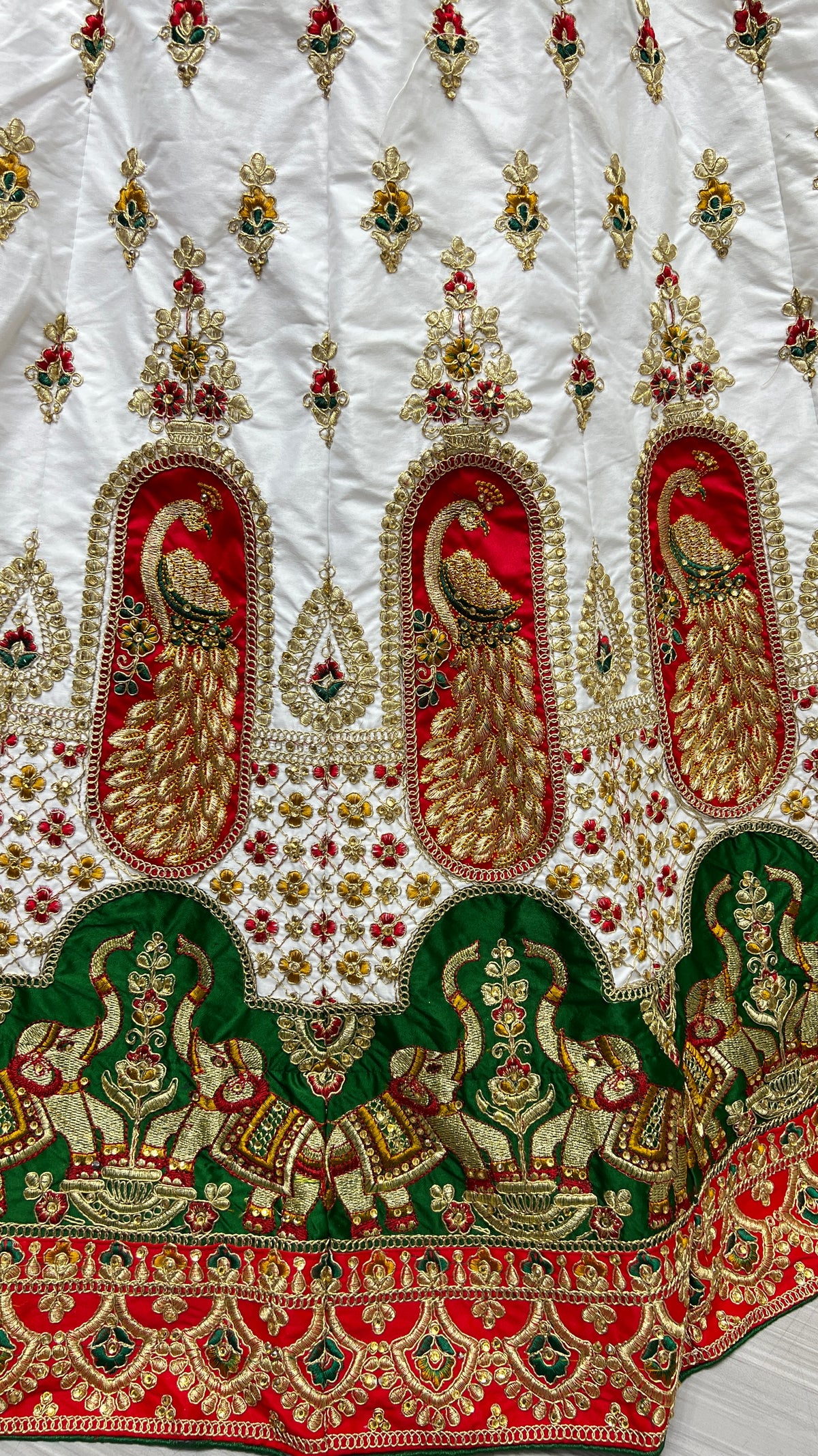 Indian Wedding Bridal contrast matching lehenga choli