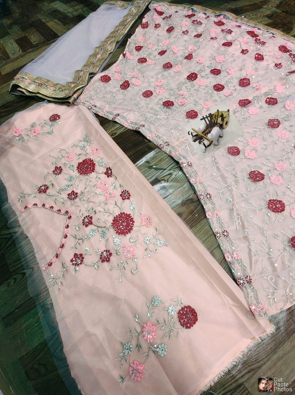 Party Wear Designer Cream Color Lehenga For Women