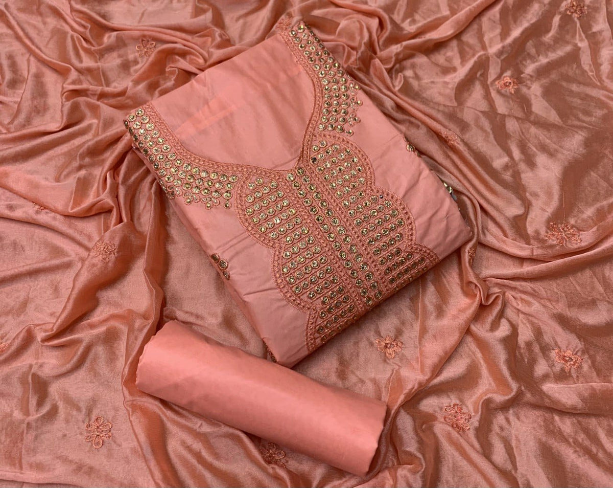 Party Wear Designer Cotton Embroidery Salwar Suit
