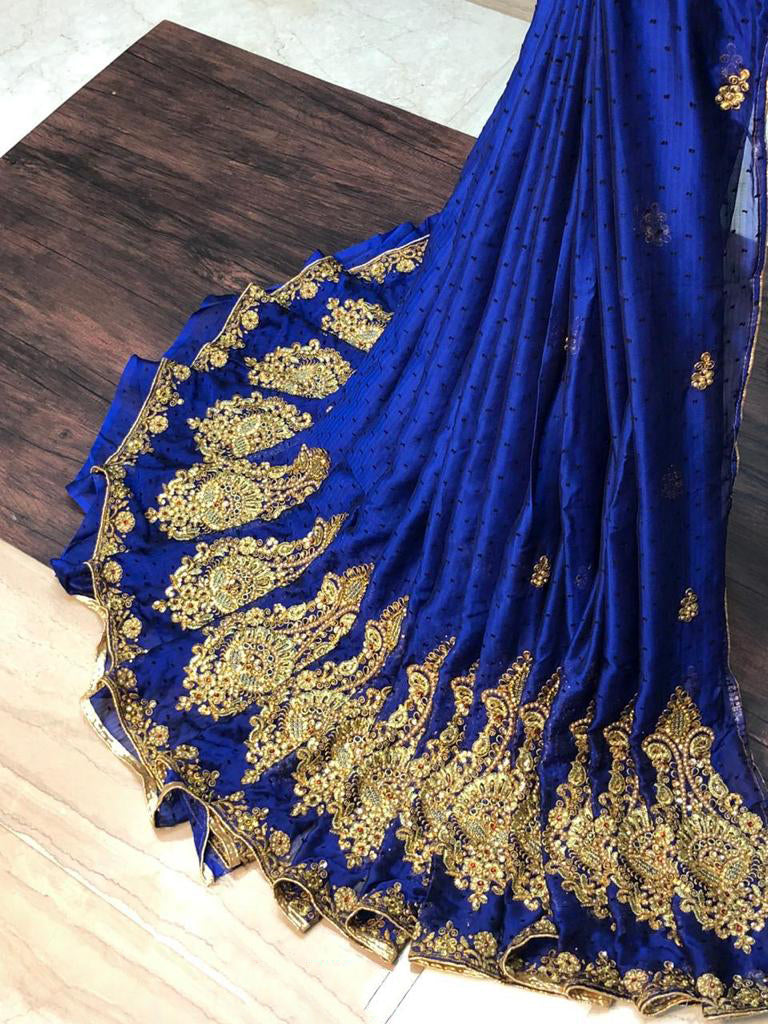 Designer Latest Embroider Saree For Women