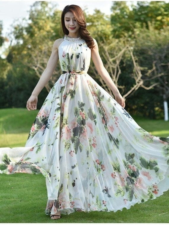 Floral print party outlet wear gowns