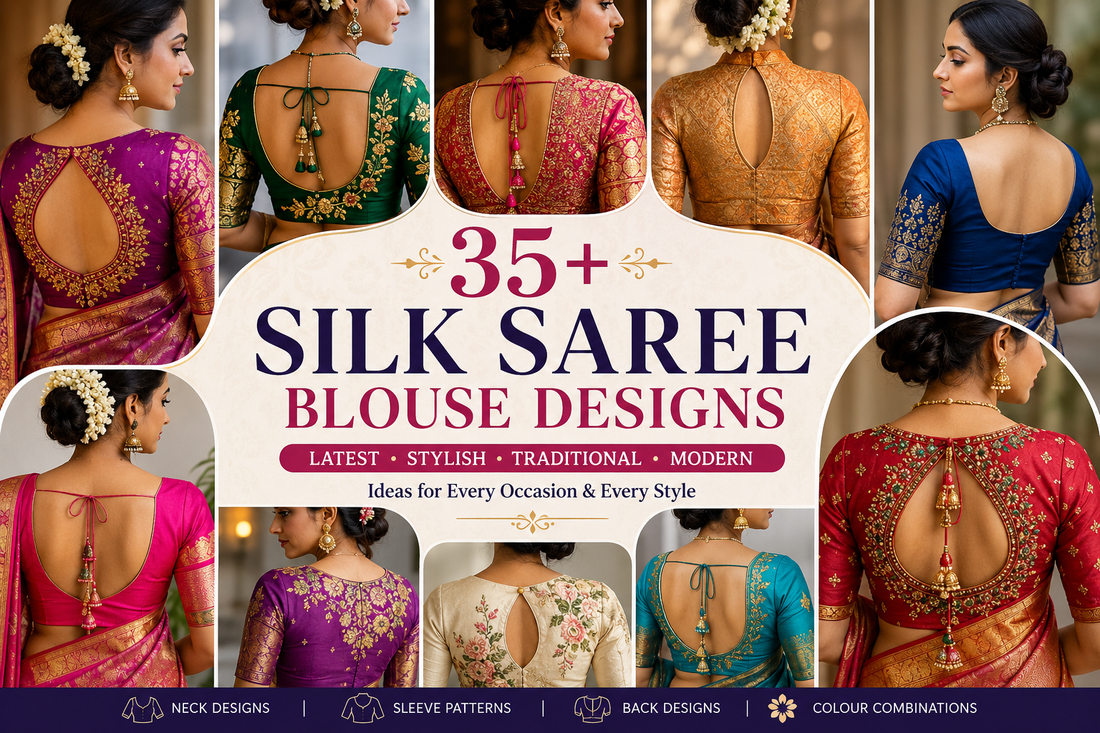 35+ Latest Silk Saree Blouse Designs for a Stylish Look