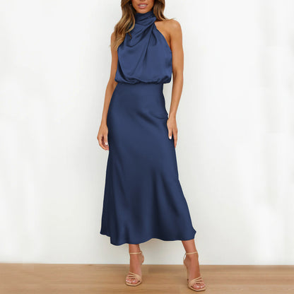 Summer Sleeveless Dress Ins Fashion Elegant Evening Party Club Clothing For Women