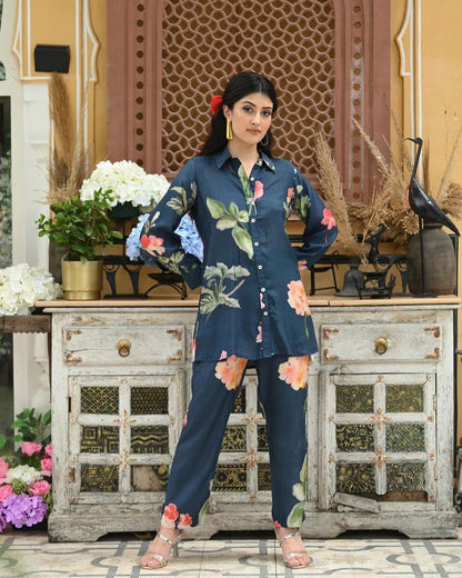 Party Wear crepe silk Co ord set