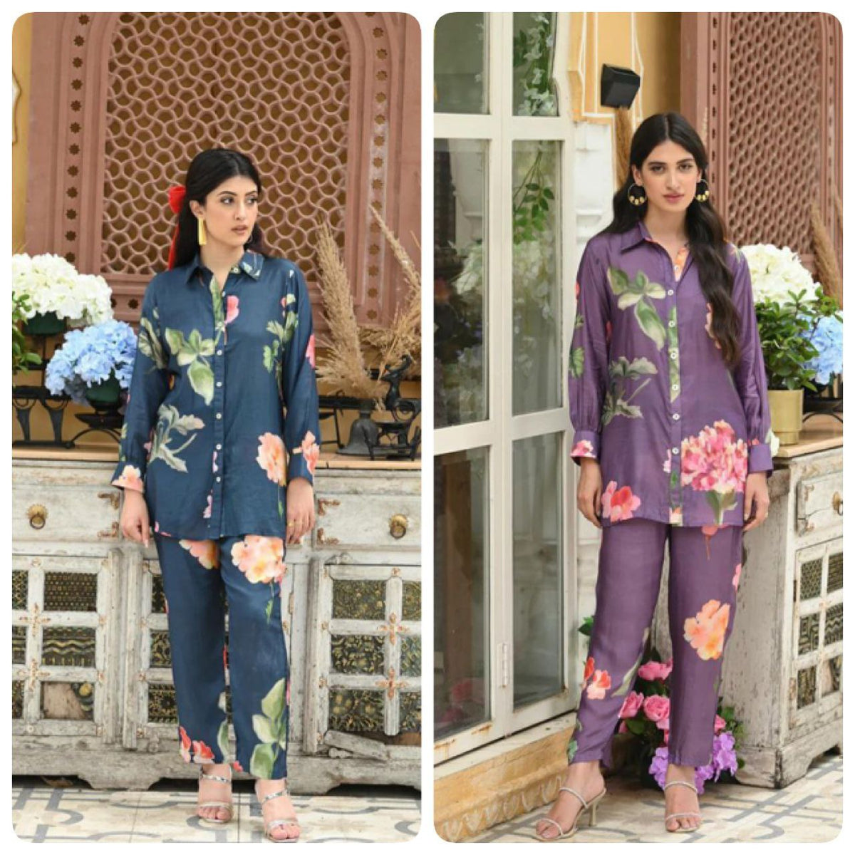 Party Wear crepe silk Co ord set