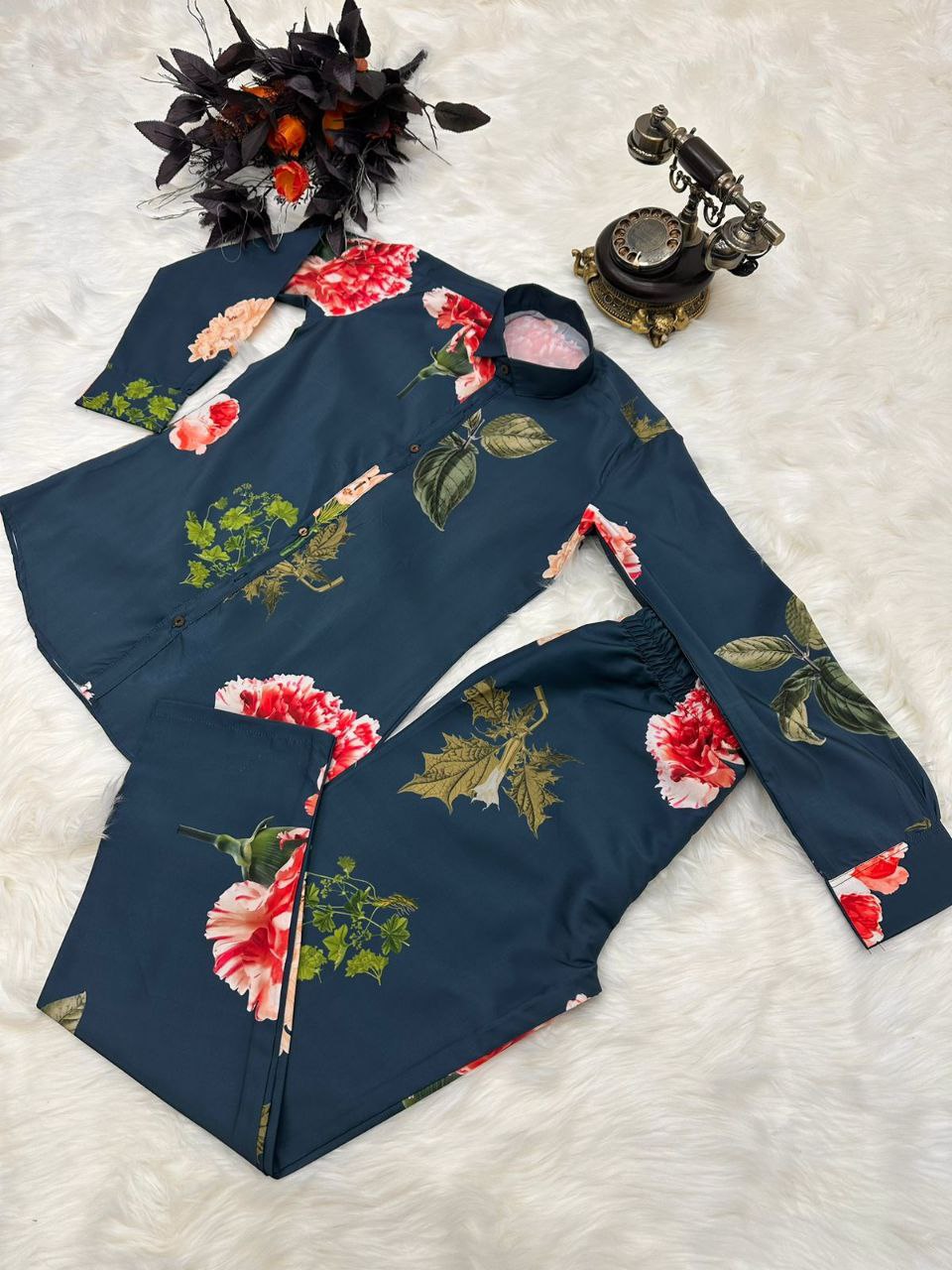 Party Wear crepe silk Co ord set