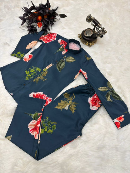 Party Wear crepe silk Co ord set