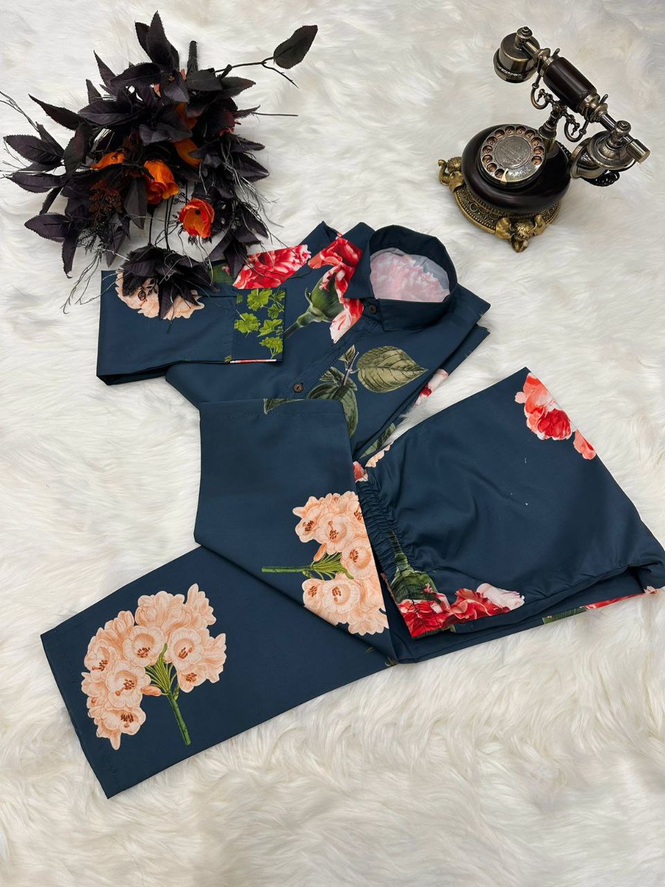 Party Wear crepe silk Co ord set