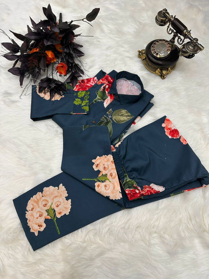 Party Wear crepe silk Co ord set