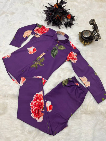 Party Wear crepe silk Co ord set