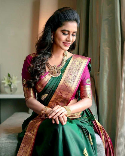 Reach Pallu Jacquard Saree For Women