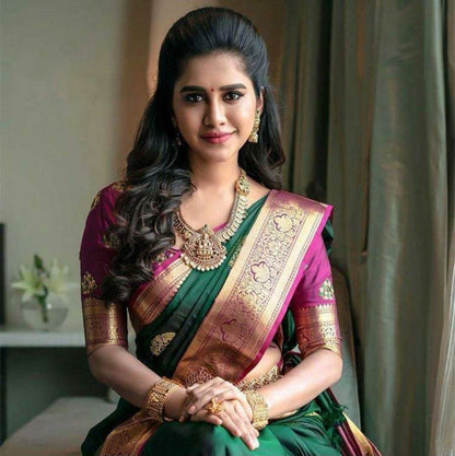 Reach Pallu Jacquard Saree For Women
