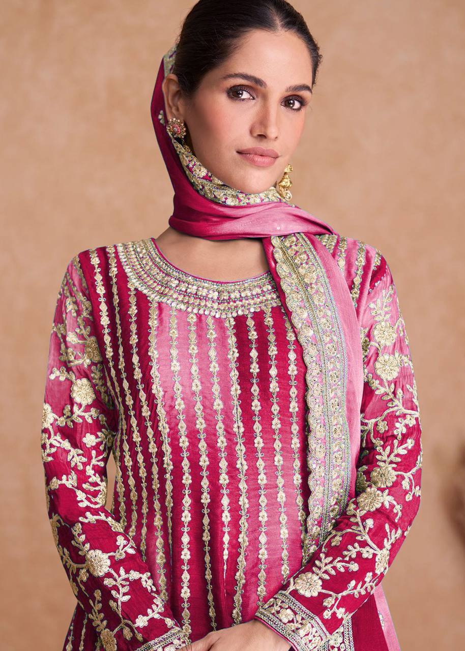 Best Quality Top Bottom Dupatta plazo suit Set