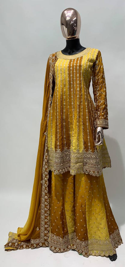 Best Quality Top Bottom Dupatta plazo suit Set
