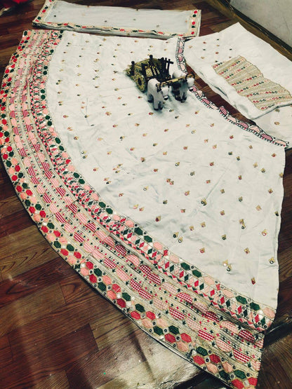 Cream Color Beautiful Designer Lehenga With Cancan