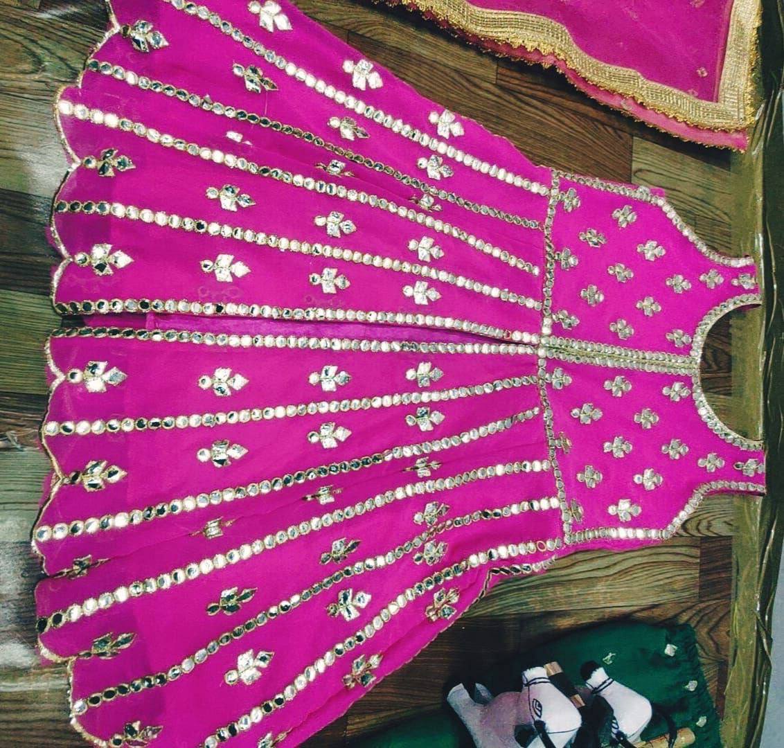 Pink Color Stitched amazing Designer Top Plazzo