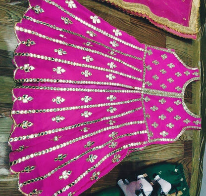 Pink Color Stitched amazing Designer Top Plazzo