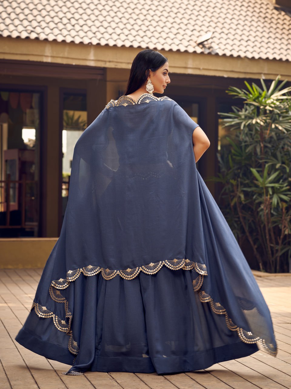 Latest Full Stitched Grey Lehenga With Shurg For women