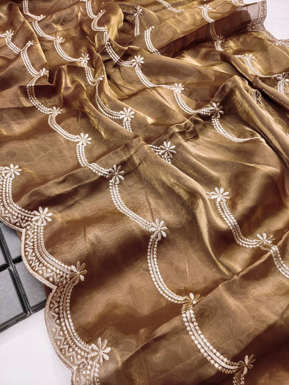 Designer Jimmi chu saree with blouse for women