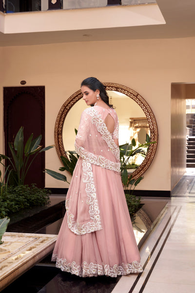 Latest Peach Color Weone Silk Sequence Lehenga Choli
