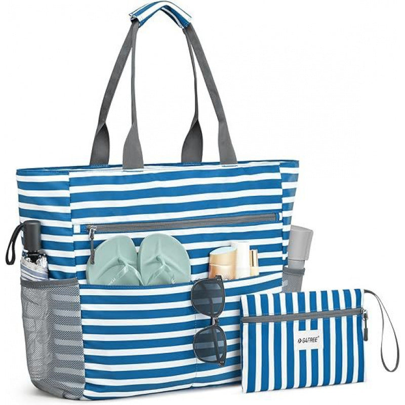 Large Beach Tote Bag Waterproof Sandproof And Foldable